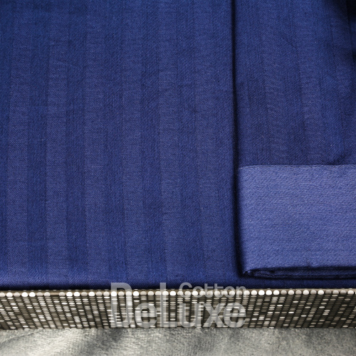 Постельное белье Ecosse страйп сатин Blue (Евро) фото 4