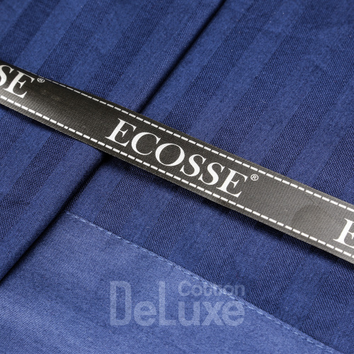 Постельное белье Ecosse страйп сатин Blue (Евро) фото 6