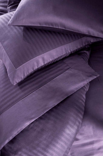 Постельное белье Ecosse страйп сатин Violet (Евро) фото 3
